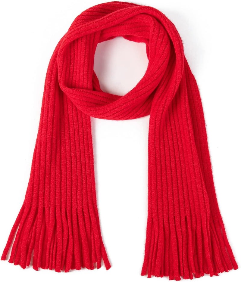 BEARUN Kids Knit Scarf Winter Fashion Solid Color Toddler Baby Scarves Neck Warmer Tassel Scarf for Boys Girls - Image 1